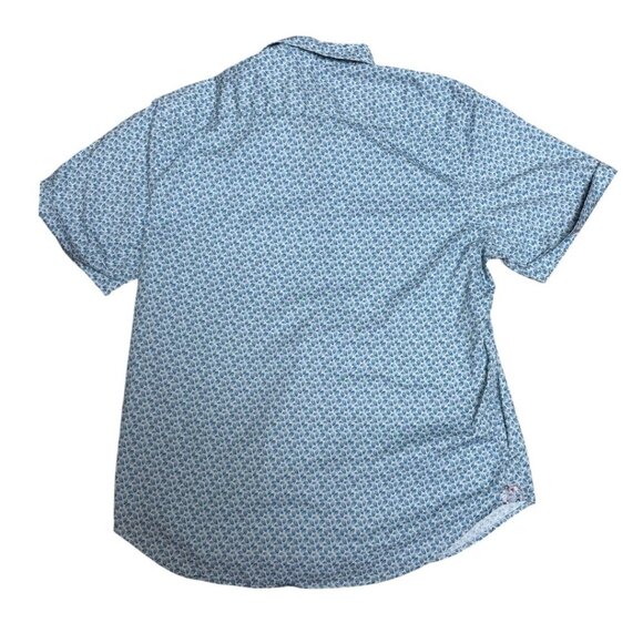 ROBERT GRAHAM BLUE FOLIAGE/LEAVES SHORT SLEEVE BUTTON DOWN 100% COTTON SHIRT‎ XL - Picture 4 of 5